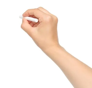Hand with chalk. Stock Photos