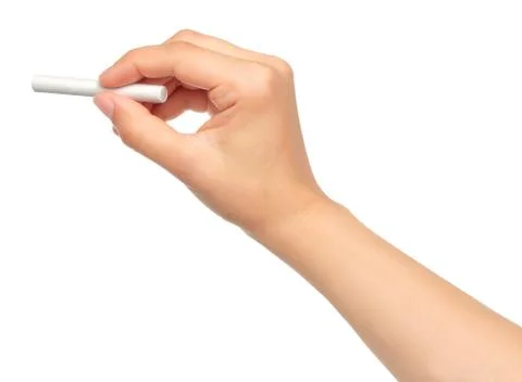 Hand with chalk Stock Photos