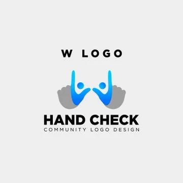 Hand check approval community logo template vector illustration icon element Stock Illustration