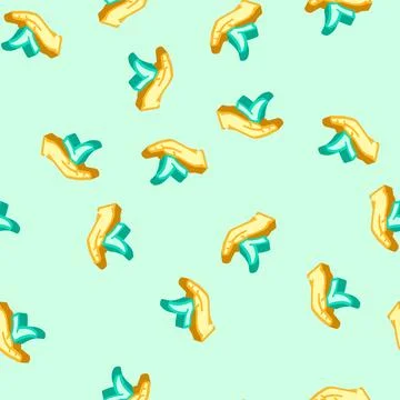Hand check mark isometric icon seamless pattern 스톡 일러스트