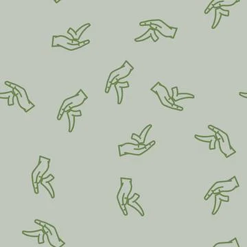 Hand check mark line vector seamless pattern イラスト素材