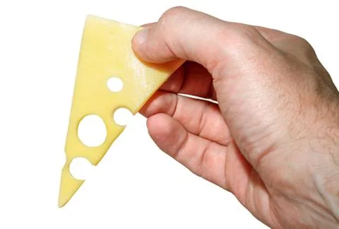 Hand with cheese Stock Photos