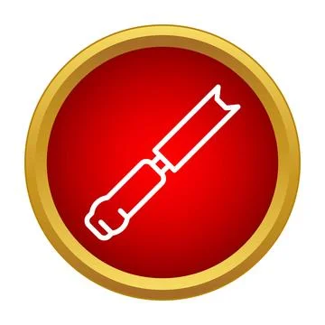 Hand chisel tool icon for woodworking and carpentry Ilustración de archivo