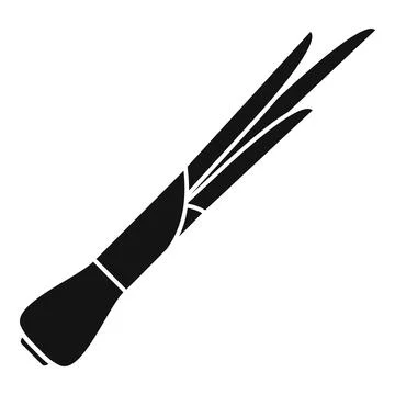 Hand chive icon simple . Fresh onion Stock Illustration