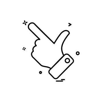Hand choose click icon vector design Ilustração Stock