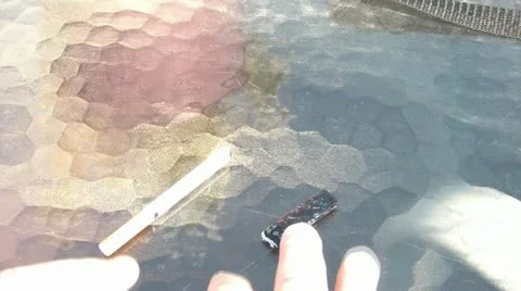 Hand Chooses Between Cigarette or Gum Video stock 12588030