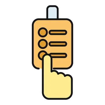 Hand choosing item on a checklist menu icon Stock Illustration