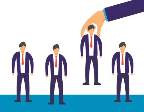 Hand choosing man Stock Illustration