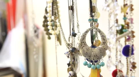 Hand choosing necklace Stock-Footage 60968727