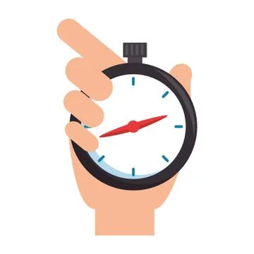Hand with chronometer timer Stock Illustration