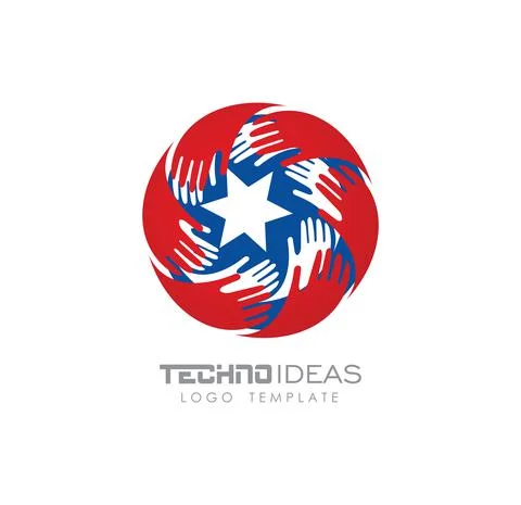 Hand Circle Design Ideas Stock Illustration