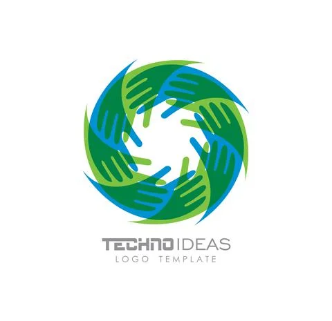 Hand Circle Design Ideas Stock Illustration