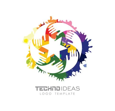 Hand Circle Design Ideas Stock Illustration