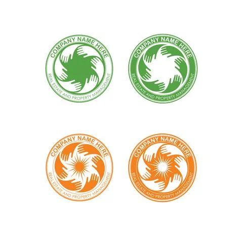 Hand Circle Design Ideas Illustrazione stock