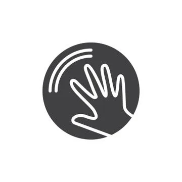 Hand in circle icon vector, filled flat sign, solid pictogram 스톡 일러스트
