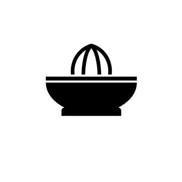Hand Citrus Juicer Machine, Squeezer Solid Flat Vector Icon Isolated on White Stock Illustration