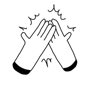 Hand clap, give five gesture Stock Illustration