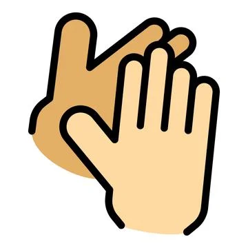Hand clap icon vector flat Stock Illustration