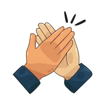 Hand clap illustration Stock Illustration