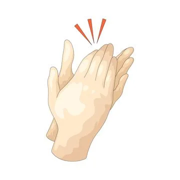Hand clapping illustration Stock Illustration