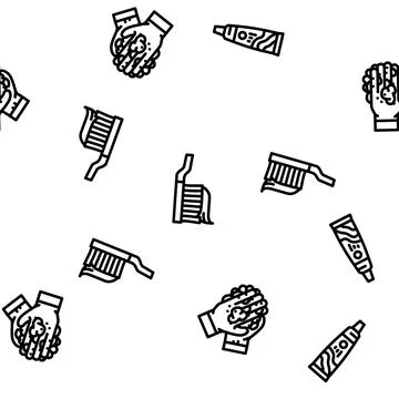 Hand clean soap virus vector seamless pattern Stock Illustration