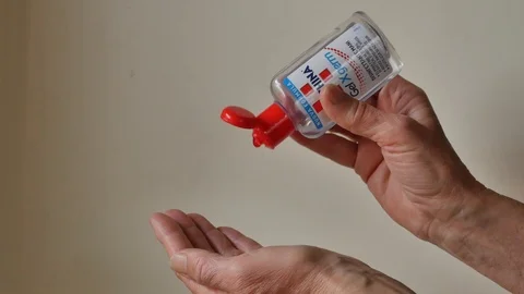Hand cleaning Video stock 126037974