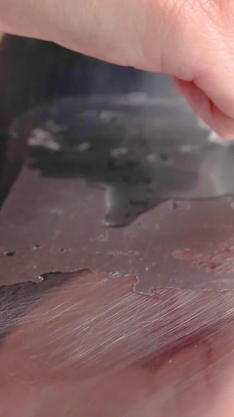 Hand Cleaning Glass Surface Stock Footage 305016473