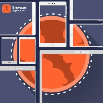 Hand Click App Stock Illustration