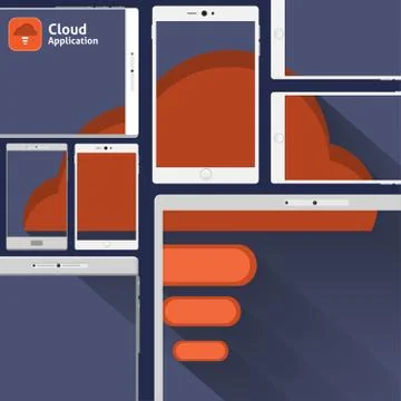 Hand Click App Stock Illustration