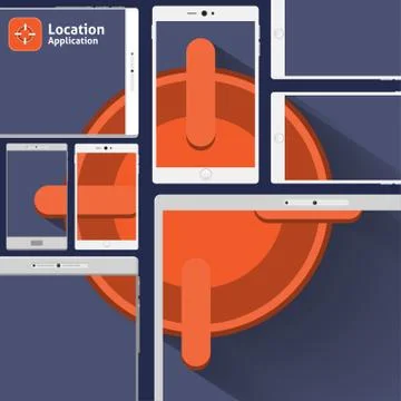 Hand Click App Stock Illustration
