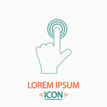 Hand click computer symbol Stock Illustration