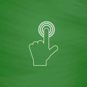 Hand click computer symbol Stock Illustration