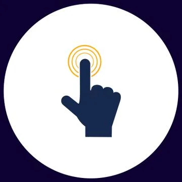 Hand click computer symbol Stock Illustration