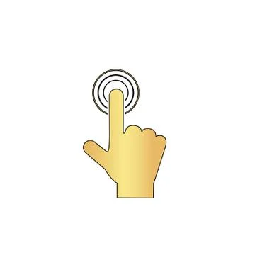 Hand click computer symbol 스톡 일러스트