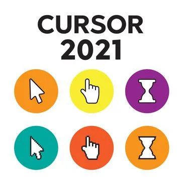 Hand click cursor or pointer icon. Mouse computer cursor Stock Illustration