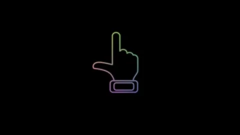 Hand click icon animation. Hand finger touching. Click with hand cursor mot.. Stock Footage 304023468