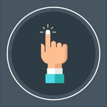 Hand click icon. Finger pointer pointer vector Illustrazione stock