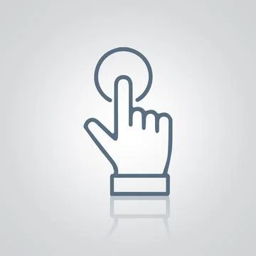 Hand Click Icon, gesture hand signs, Hand gesture icons Stock Illustration