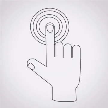 Hand click icon Stock Illustration