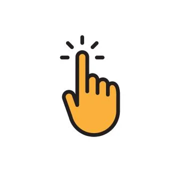 Hand click icon Illustrazione stock