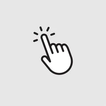 Hand click icon Illustrazione stock