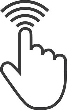 Hand click icon isolated vector illustration Stock Illustration