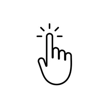 Hand click icon. Pointer symbol. Vector EPS 10 Stock Illustration