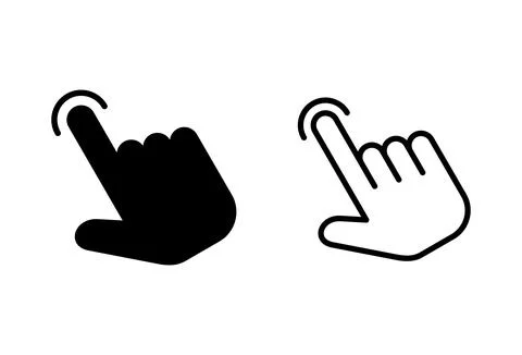 Hand click icon set. pointer icon vector. hand cursor icon vector Illustrazione stock