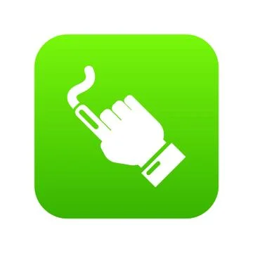 Hand click icon, simple black style Stock Illustration