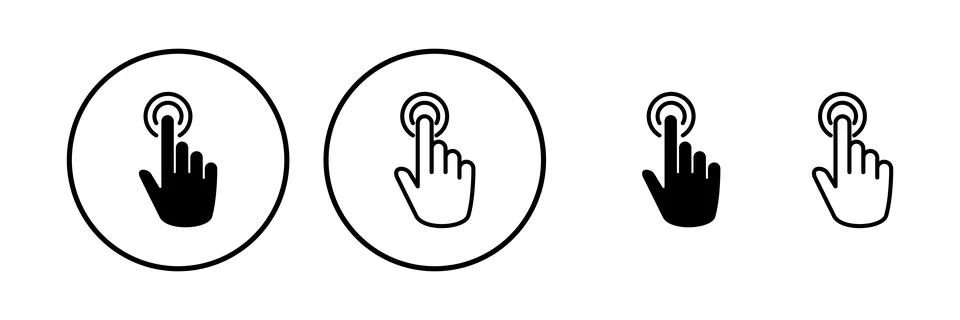 Hand click icon vector. clicking finger icon. pointer icon 스톡 일러스트