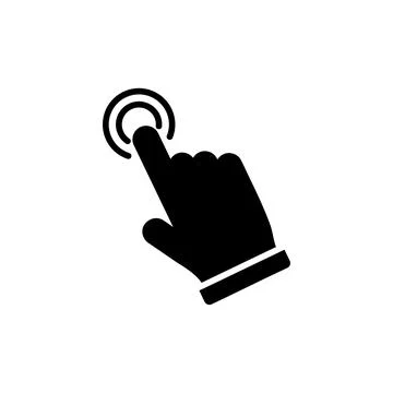 Hand click icon vector. clicking finger icon. pointer icon イラスト素材