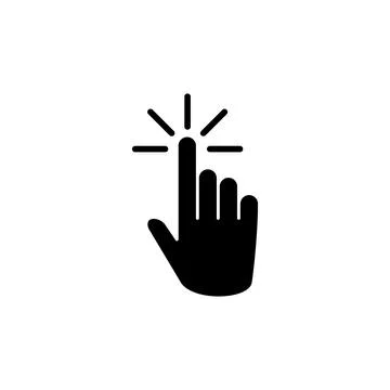 Hand click icon vector. clicking finger icon. pointer icon 스톡 일러스트