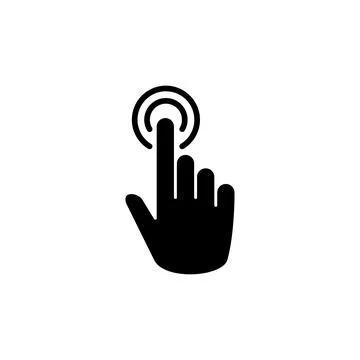 Hand click icon vector. clicking finger icon. pointer icon Illustrazione stock