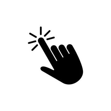 Hand click icon vector. clicking finger icon. pointer icon Stock Illustration